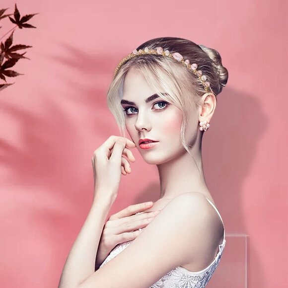 7 Pack Crystal Flower Headbands Faux Rhinestones Jewelry Hair Accessories - Picture 9 of 9